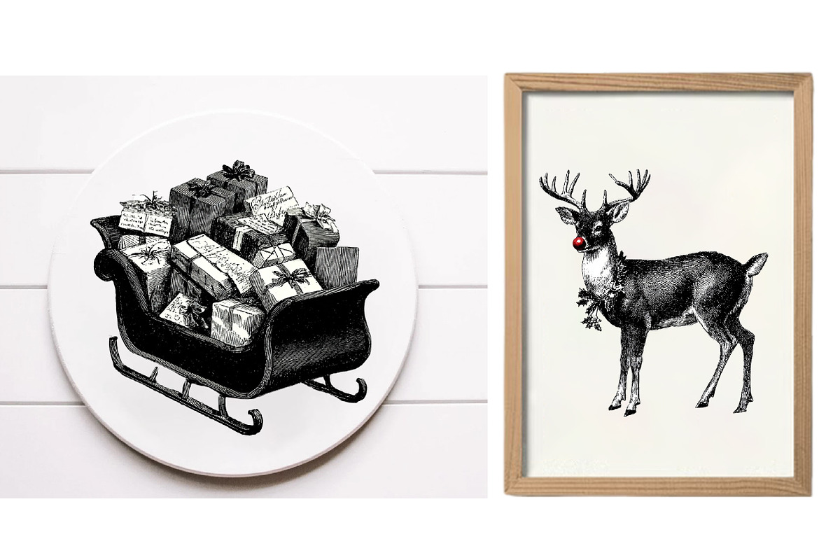 Black Christmas clipart, an Illustration by Designworld (Photo 5 of 5)