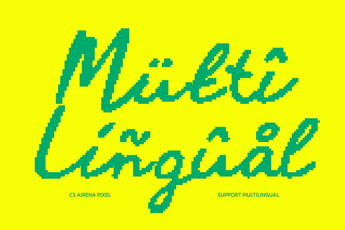 CS Airena Pixel, a Script Font by Craft Supply Co. (Photo 5 of 8)