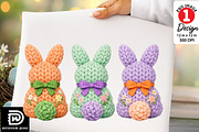 Faux Yarn Easter Bunnies png, an Illustration by Watercolor design (Thumbnail 1 of 6)