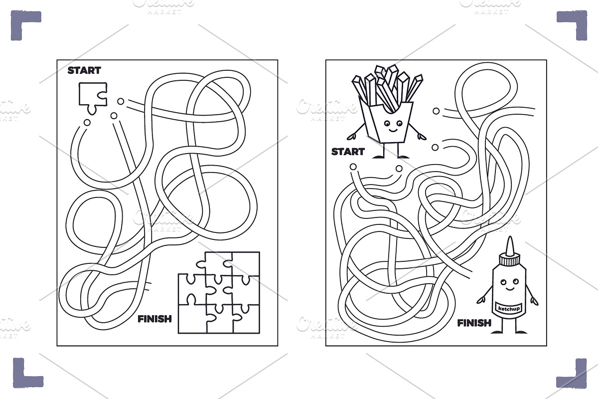 12 MAZES (activity pages), an Education Illustration by Bonfloret Studio (Photo 7 of 7)