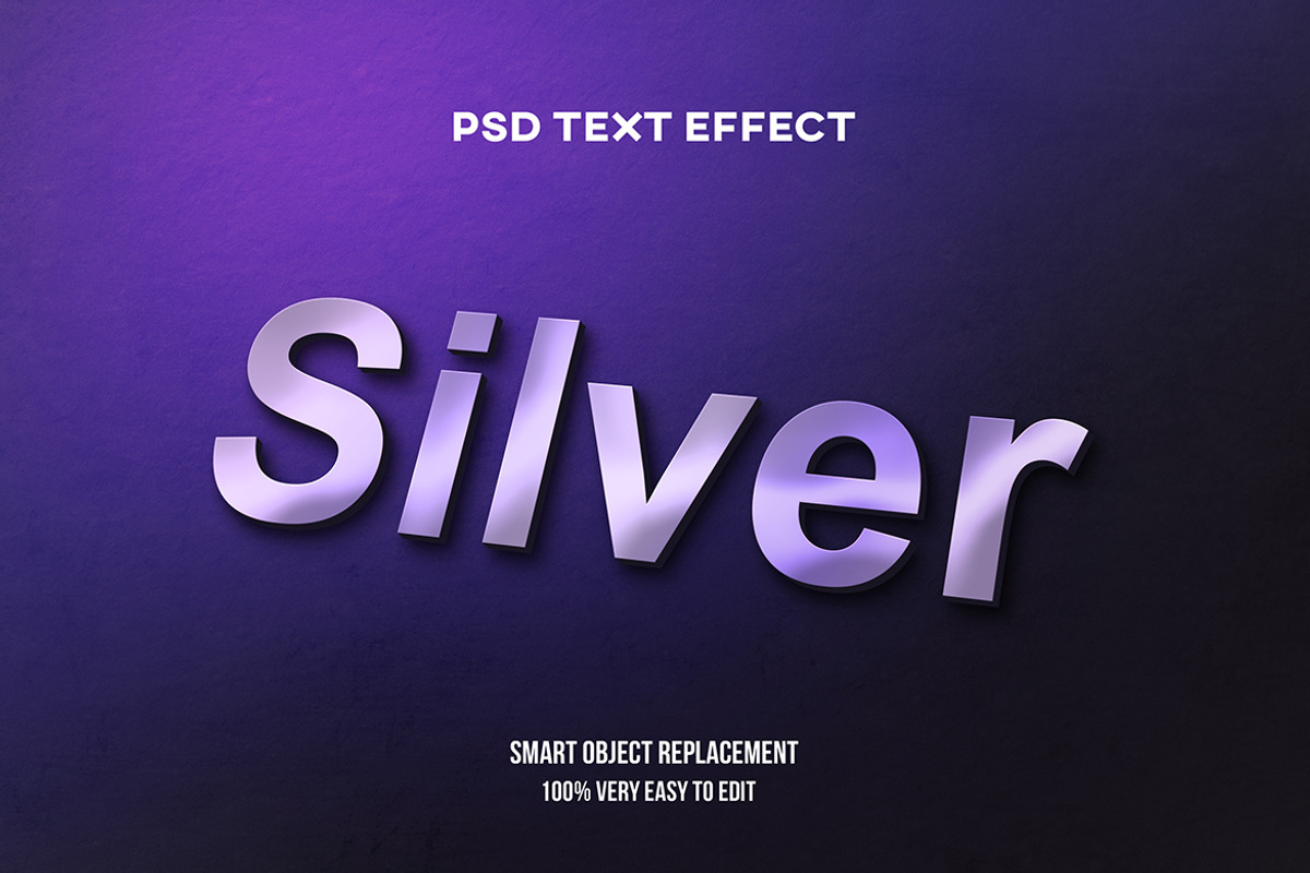 Silver Purple 3d Text Effect Psd, a Layer Style Add-On by WudelMbois Studio