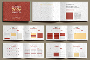 Yearly Planner Template 2026, a Stationery Template by MightyDesign