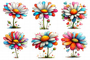 Whimsical Spring Daisy Flower Clipar, an Illustration by Daily.Designs (Thumbnail 6 of 7)