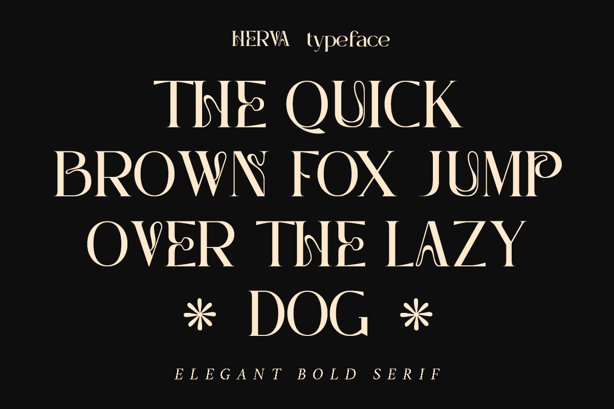 Herva - Decorative Elegant Serif, a Serif Font by Pandeka Studio (Photo 3 of 12)