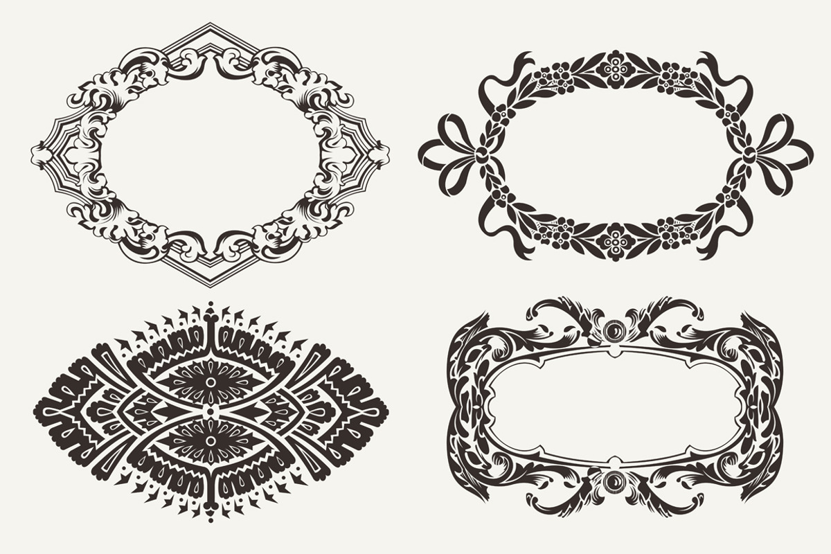 Set Of Oval Frames