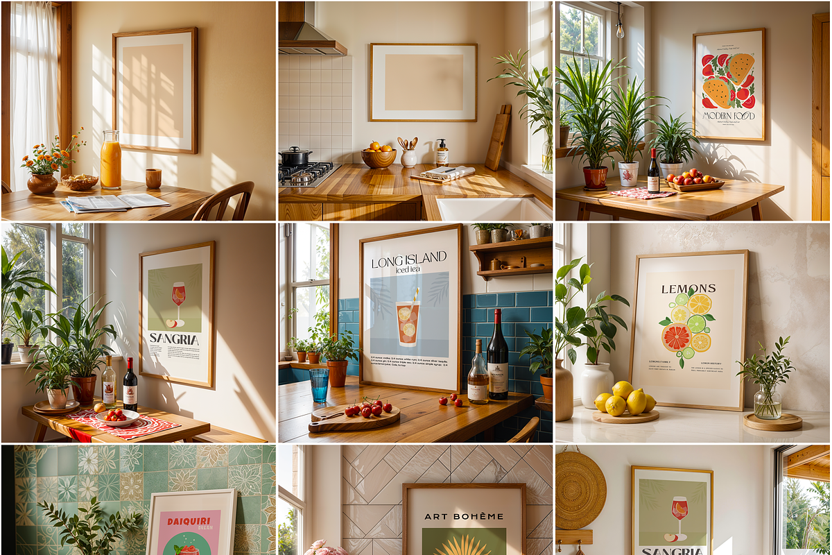 35 Kitchen Frames Mockup PSD Bundle, a Mockup by MockupShopi (Photo 9 of 9)
