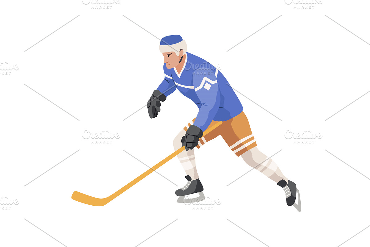 Ice hockey player. Athletes in, an Object Illustration by Things for designers