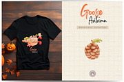 Goose Autumn Watercolor Clipart, an Illustration by Apixsala (Thumbnail 9 of 10)
