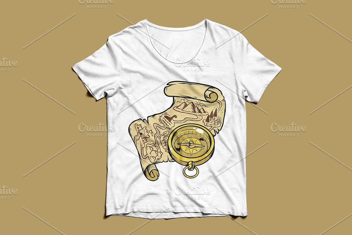 Find treasure on map illustration, an Object Illustration by gunaonedesign (Photo 3 of 5)