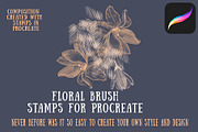 Floral Brush stamps for Procreate, a Brush Add-On by Graphics Resources (Thumbnail 7 of 15)