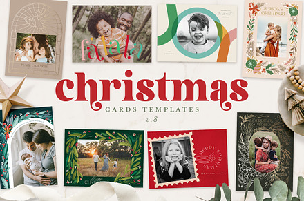 Christmas card templates 2023, a Card Template by 7th Avenue Designs