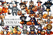 Halloween Animals Clipart Bundle, an Illustration by Designworld (Thumbnail 1 of 5)