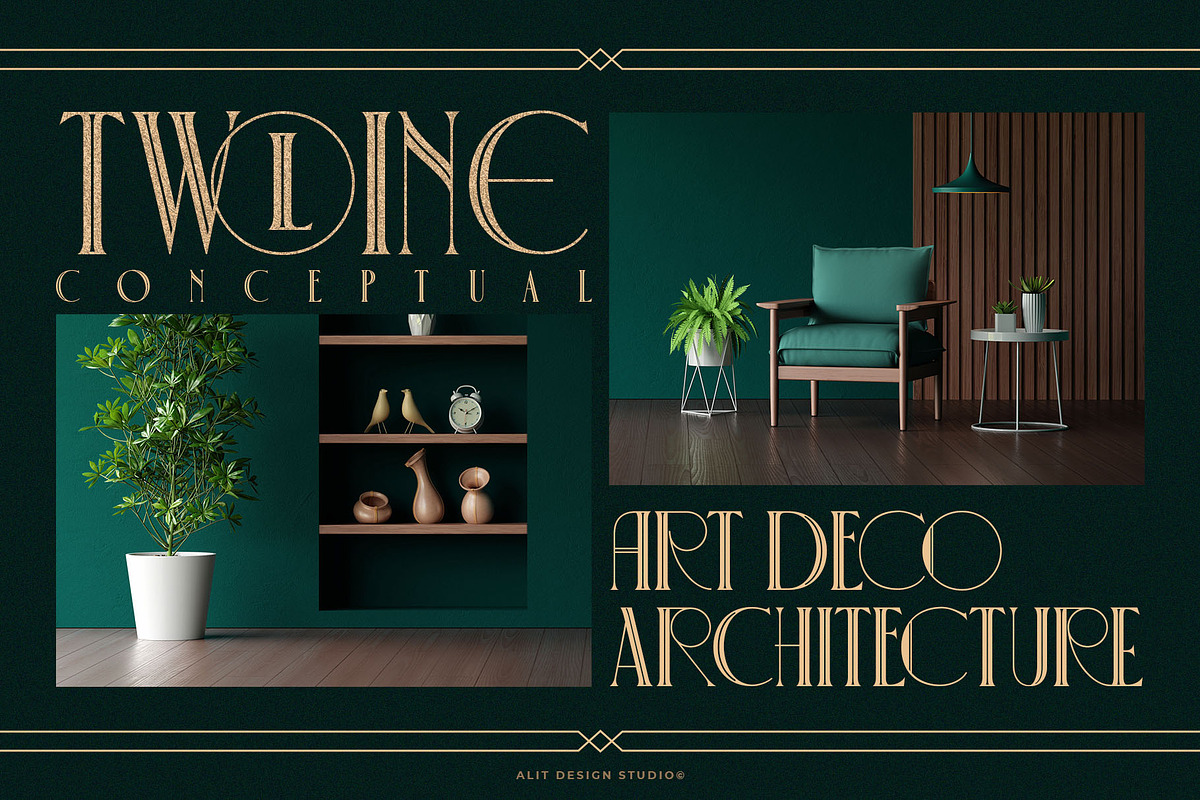 Decobra Art Deco Font, a Serif Font by alit design (Photo 5 of 17)