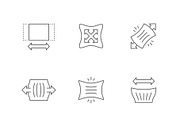 Set line icons of fabric stretching, an Outline Icon by motorama (Thumbnail 1 of 2)