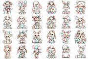 Whimsical Easter Bunny Clipart, an Illustration by Black Bird Studio (Thumbnail 2 of 5)