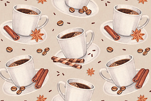 Illustrations Of Coffee And Sweets