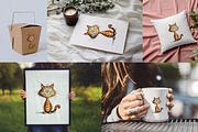 Quirky & Whimsical Cat Clipart Set, an Animal Illustration by PaintPixelCo (Thumbnail 7 of 10)