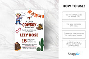 Cowboy Baby Shower Invitation Temp, an Invitation Template by Snapybiz (Thumbnail 5 of 10)