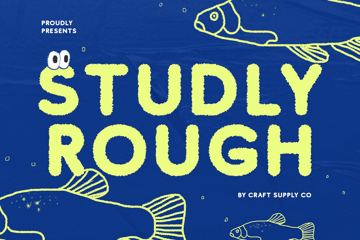 Studly Rough, a Sans Serif Font by Craft Supply Co. (Photo 1 of 8)