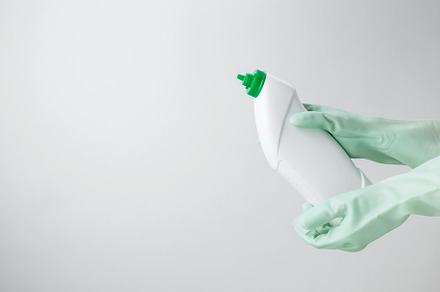 Cleaning supplies branding mockup, ready for a productive and satisfying spring