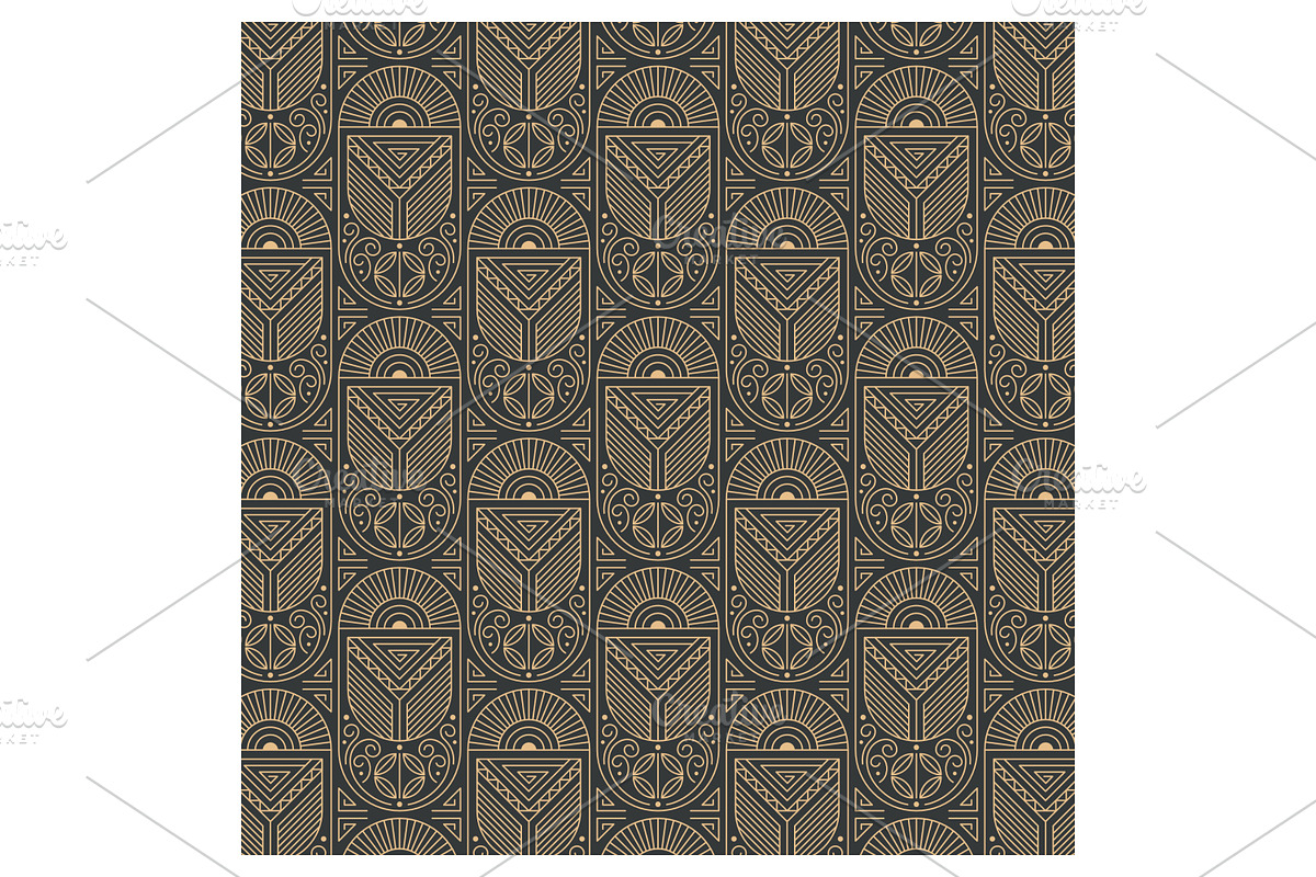 Elegant Art Deco Inspired Pattern, a Pattern Graphic by Creative Backgrounds (Photo 3 of 3)