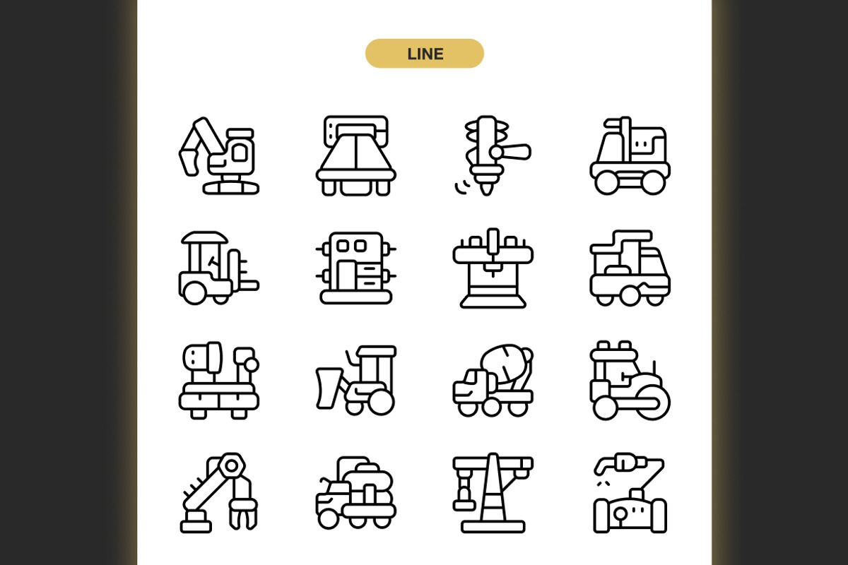 Heavy Machinery Icons, an Icon by Spacepixel Creative (Photo 2 of 3)