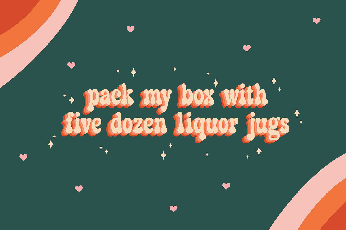 Dosky - Groovy Typeface, a Sans Serif Font by takoliko (Photo 5 of 11)