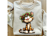 Whimsical Christmas Cat Clipart, an Illustration by OK Design (Thumbnail 4 of 6)