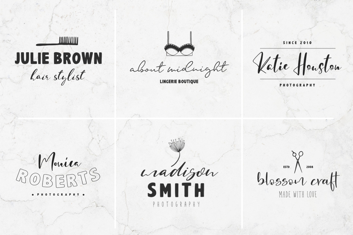 Font Pack & Mini Logo Creator, a Script Font by PeDe Designs (Photo 13 of 22)