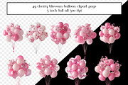 Cherry Blossom Balloon Bundles, an Object Graphic by AllTheKewtClipart (Thumbnail 7 of 14)