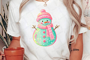 Cute Retro Christmas Snowman Design, an Illustration by DreamPrint404 (Thumbnail 5 of 7)
