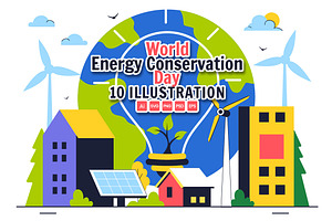 10 World Energy Conservation Day, a Seasonal Illustration by denayunebgt