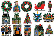 Watercolor Christmas Clipart, an Illustration by Designworld (Thumbnail 3 of 5)