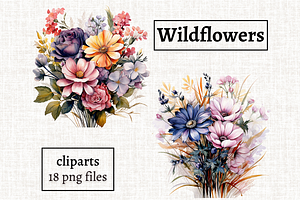 A Bouquet Of Wildflowers PNG