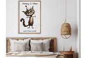158 Whimsical Quirky Cat Clipart, an Animal Illustration by Art Paradise Studios (Thumbnail 3 of 8)