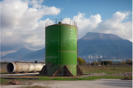 Demolition works dilapidated green, an Industrial Photo by Ylivdesign