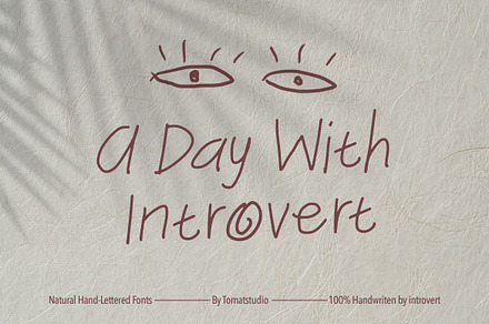 Handwritten font A day with introvet