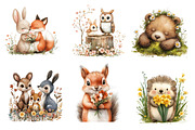 Woodland Spring Floral Cute Animal, an Illustration by CreationArt (Thumbnail 5 of 5)