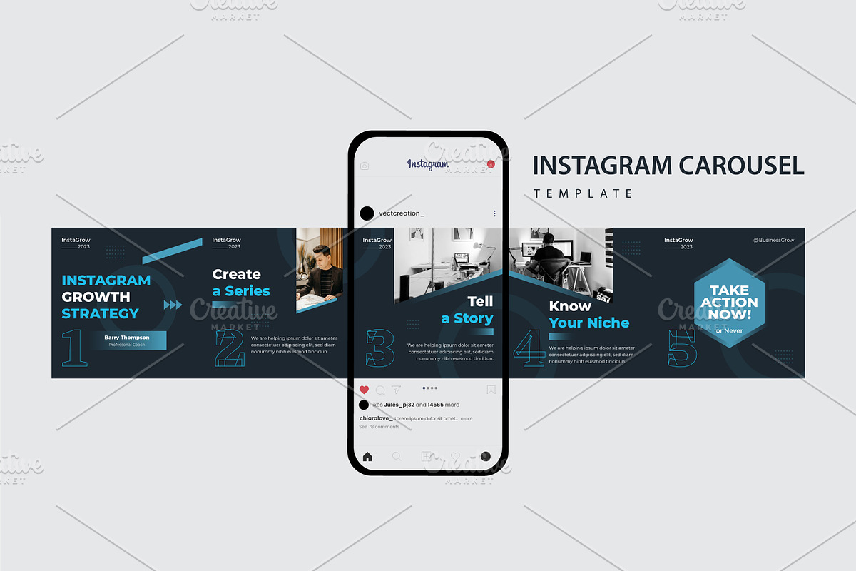 Instagram Carousel Post For Business, a Social Media Template by salahuddinuix