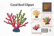 Coral Reef Clipart, a Graphic by Artnoy (Thumbnail 1 of 5)