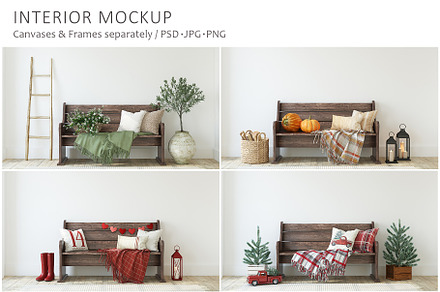 SEASONS Frame Mockups, a Print Template by MyHomeMockups