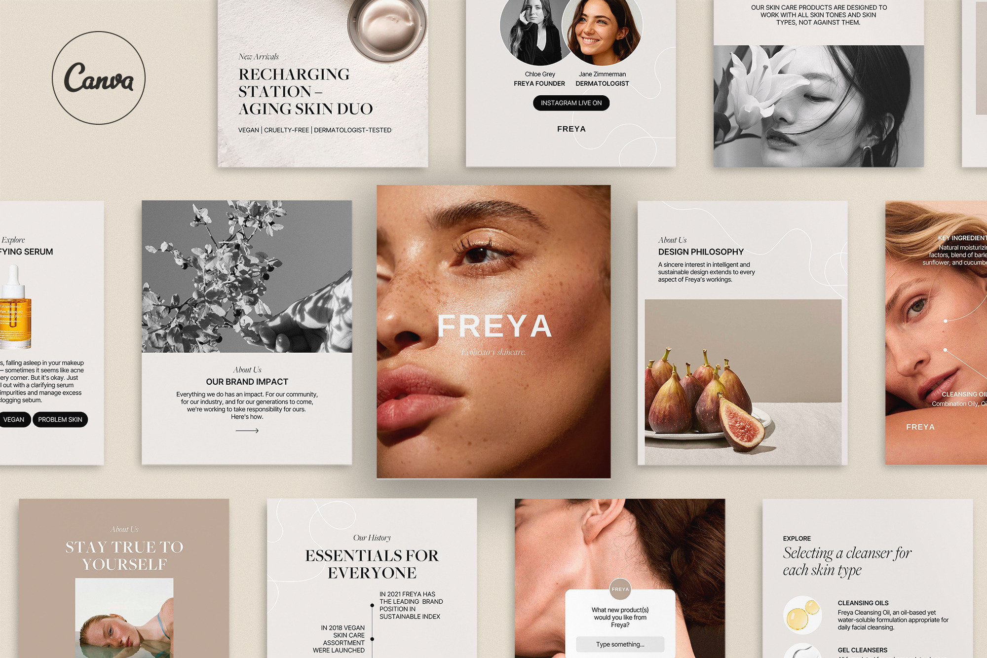 FREYA / Social Media Kit | Creative Market