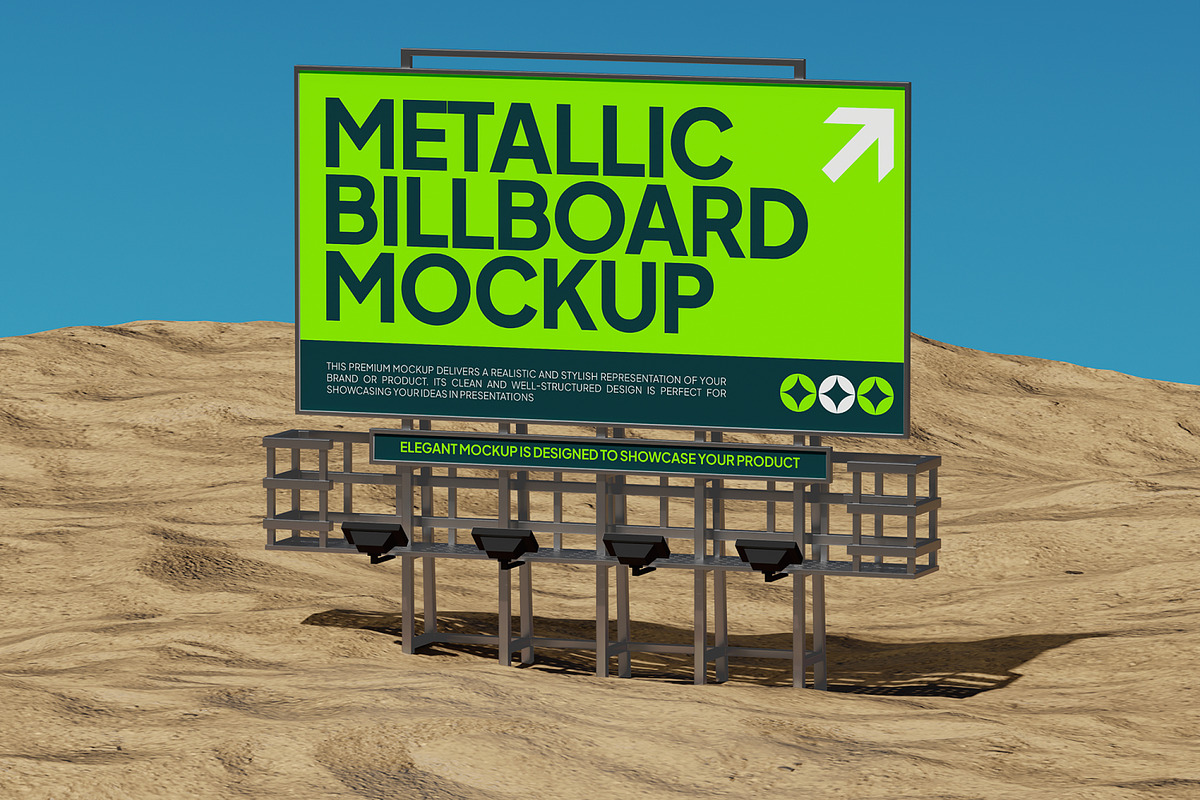 Metallic Billboard Mockup, an Advertising Mockup by Permadi Creative (Photo 3 of 5)