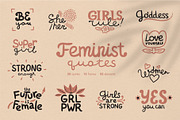 Feminist quotes. Vector lettering., an Object Graphic by anna khramtsova (Thumbnail 1 of 11)