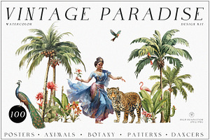 Vintage Paradise - Watercolor Pack