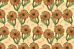 Calendula Flower Motifs