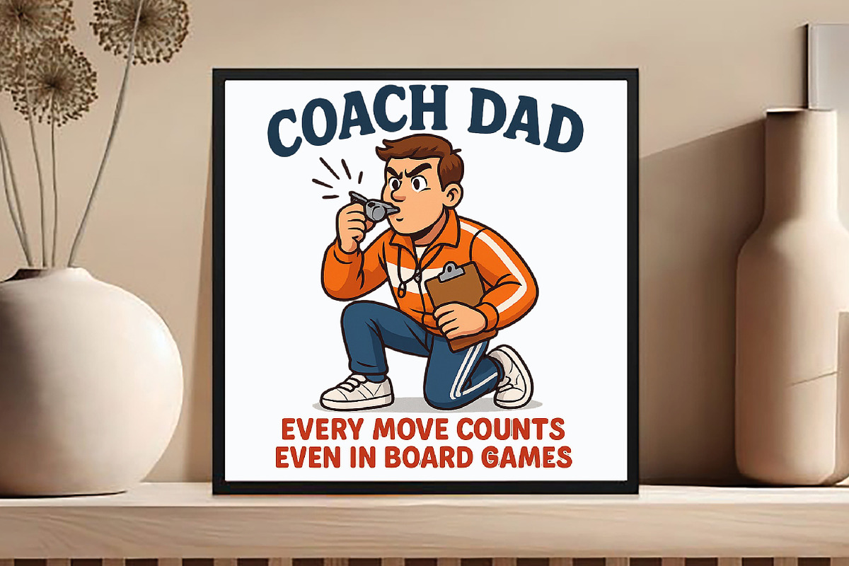 Coach Dad Funny Fathers Day PNG, an Illustration by DreamCafeArt (Photo 3 of 6)