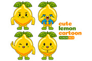 Lemon Mascot Vector Pack, an Illustration by MEDZ (Thumbnail 4 of 5)