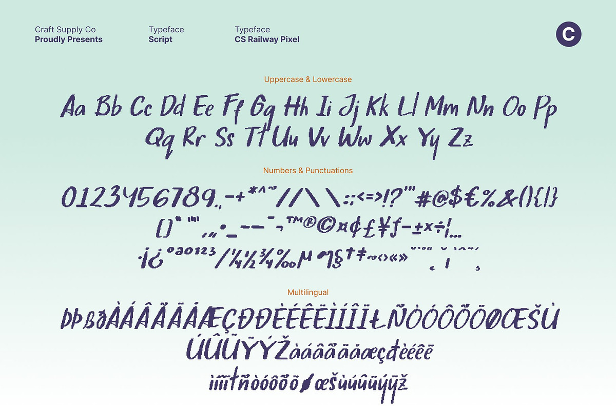 CS Railway Pixel, a Handwritten Font by Craft Supply Co. (Photo 8 of 8)