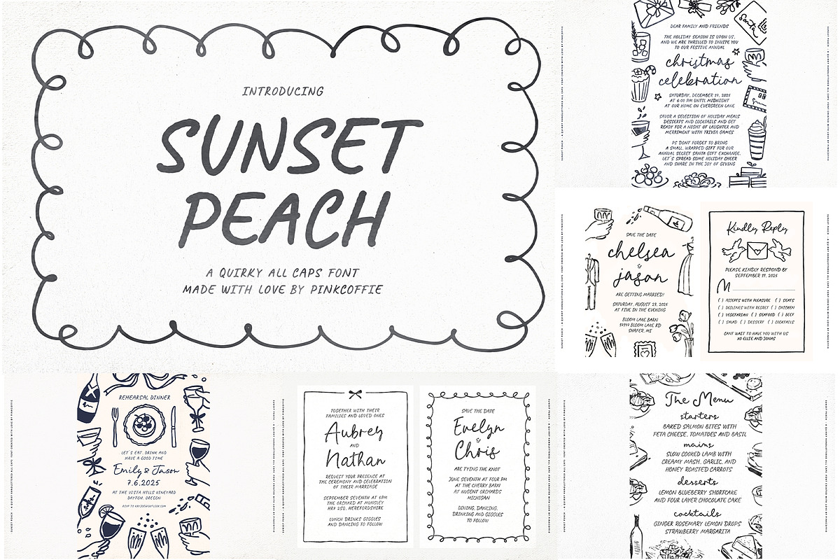 11 Whimsical Handwritten Font Bundle, a Script Font by Pink Coffie (Photo 10 of 58)